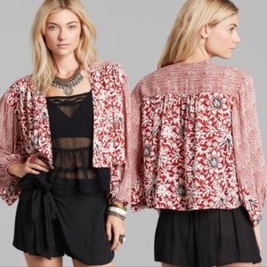 Free People Balloon Sleeve Cardigan Kimono Jacket